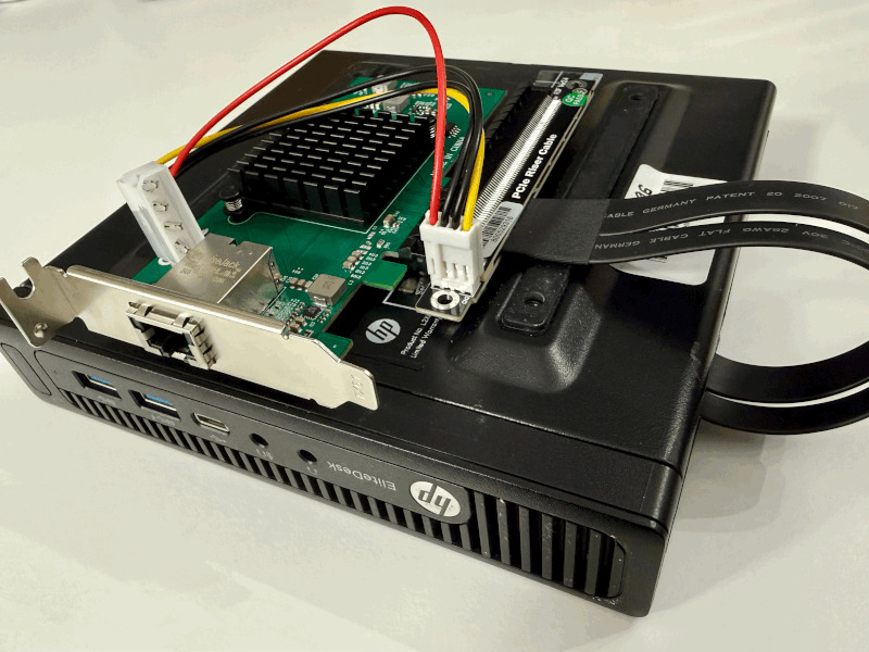 10G NIC on M.2 PCIe riser inside HP EliteDesk G2 mini